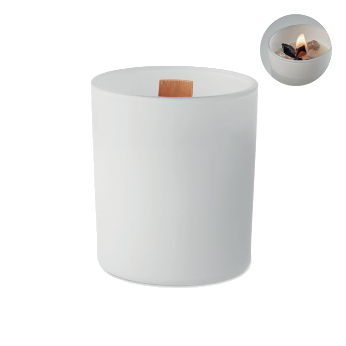 Bougie en cire végétale — coloris blanc